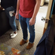 Crestfallen college kid and Cleveland Indian fan whose moccasins were a bit over the top.